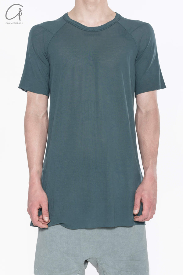 Boris Bidjan Saberi Cotton Short Sleeve T-shirt TS2.1 F0501T-HZ Seaweed